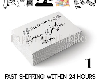 Custom personalized Cotton Fabric Labels Antique Sewing Machine Sew-On Iron On Handmade Crochet Knitted Clothing Labels Tags Logo Store Name