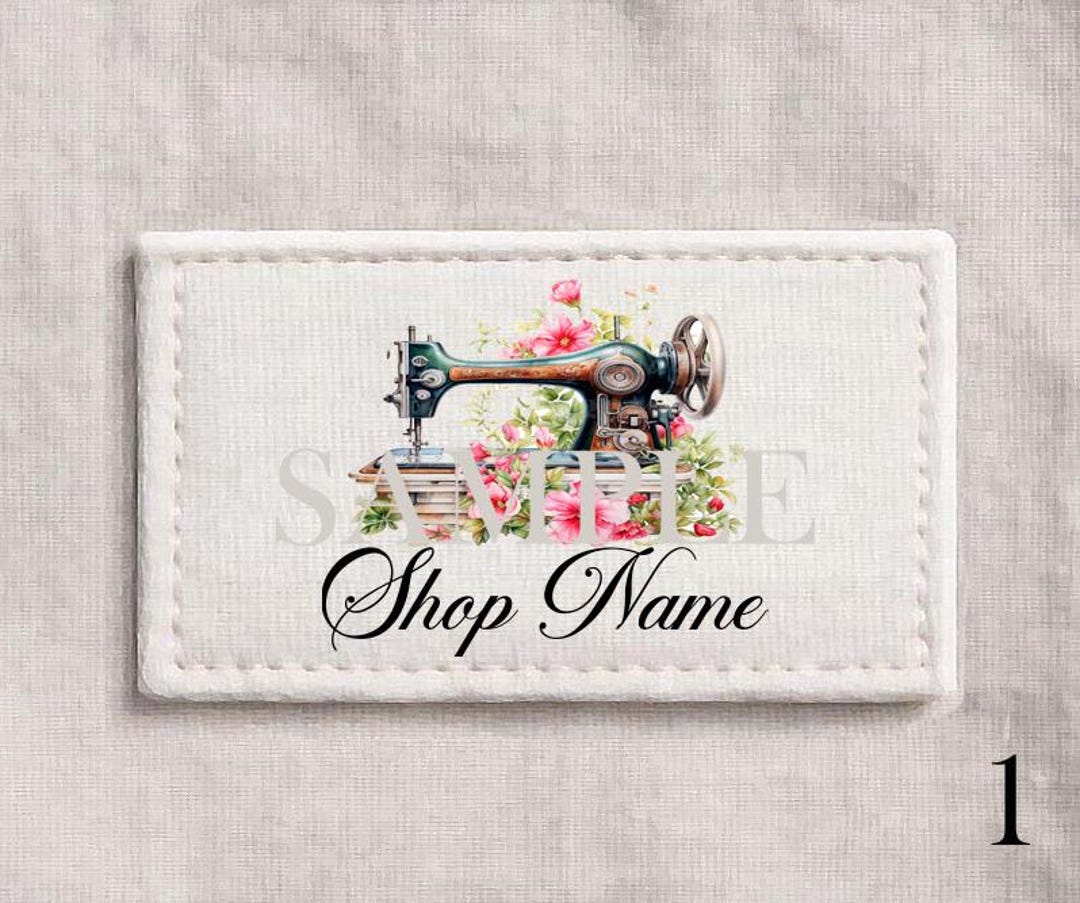 Sewing Machine And Labels Custom Personalized Cotton Fabric Labels Antique Sewing Machine Needle ...
