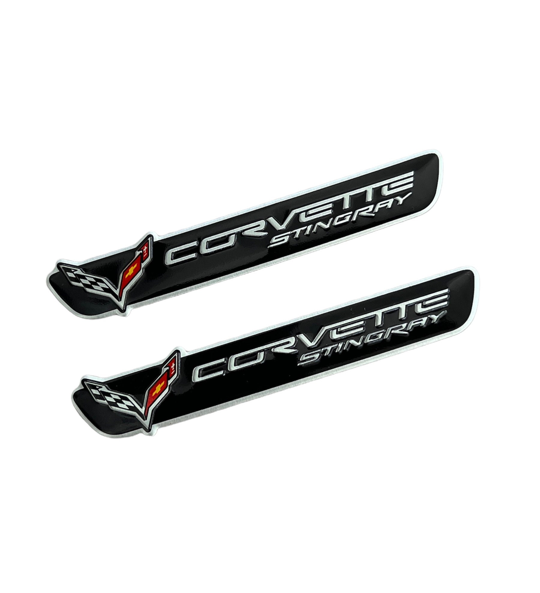 NOT CHINA PLASTIC! Chrome Side Fender Stingray Emblems 1969-1976 - Foto 4