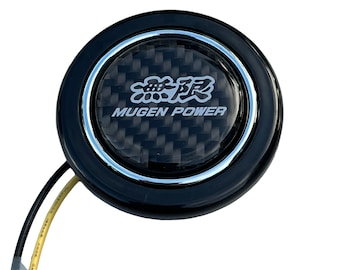 Carbon Fiber Mugen Universal Racing Steering Wheel horn button Honda Acura Civic Si CRX Integra RSX TSX Prelude Del Sol Type R Accord Nsx