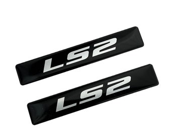 2 Fender Badge Aluminum Emblems Dash Console For Chevy LS2 Camaro Corvette Pontiac Swap Engine Black