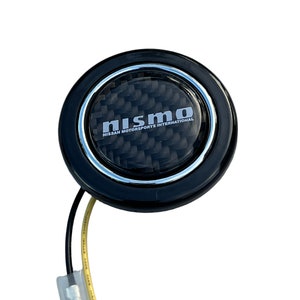 Carbon Fiber Nissan Nismo Universal Racing Steering Wheel horn button 350Z 370Z Skyline GTR Sentra G35 G37 Maxima Altima 240SX S13 Sylvia
