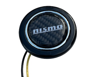 Carbon Fiber Nissan Nismo Universal Racing Steering Wheel horn button 350Z 370Z Skyline GTR Sentra G35 G37 Maxima Altima 240SX S13 Sylvia