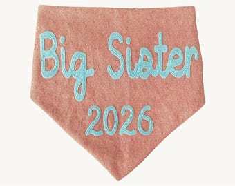 Custom Dog Bandana | Personalized Pet Bandana | Hand Embroidered Felt Bandana | Dog Pregnancy Announcement | Dog Birthday Bandana | Dog Gift
