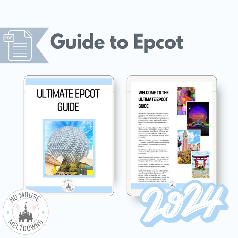 Epcot Planning Guide With Printable Worksheets Including Epcot ...
