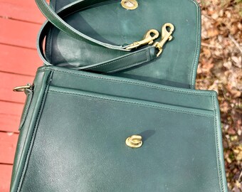 Vintage Coach Bottle Green Court Bag Style 9870 USA Made - Etsy