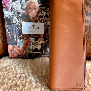 Vintage Coach Tie Case British Tan