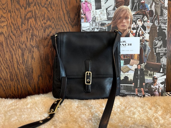 Vintage Coach Legacy Slim Flap Black Style 9592 - Etsy