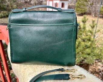 Vintage Coach Bottle Green Court Bag Style 9870 USA Made - Etsy
