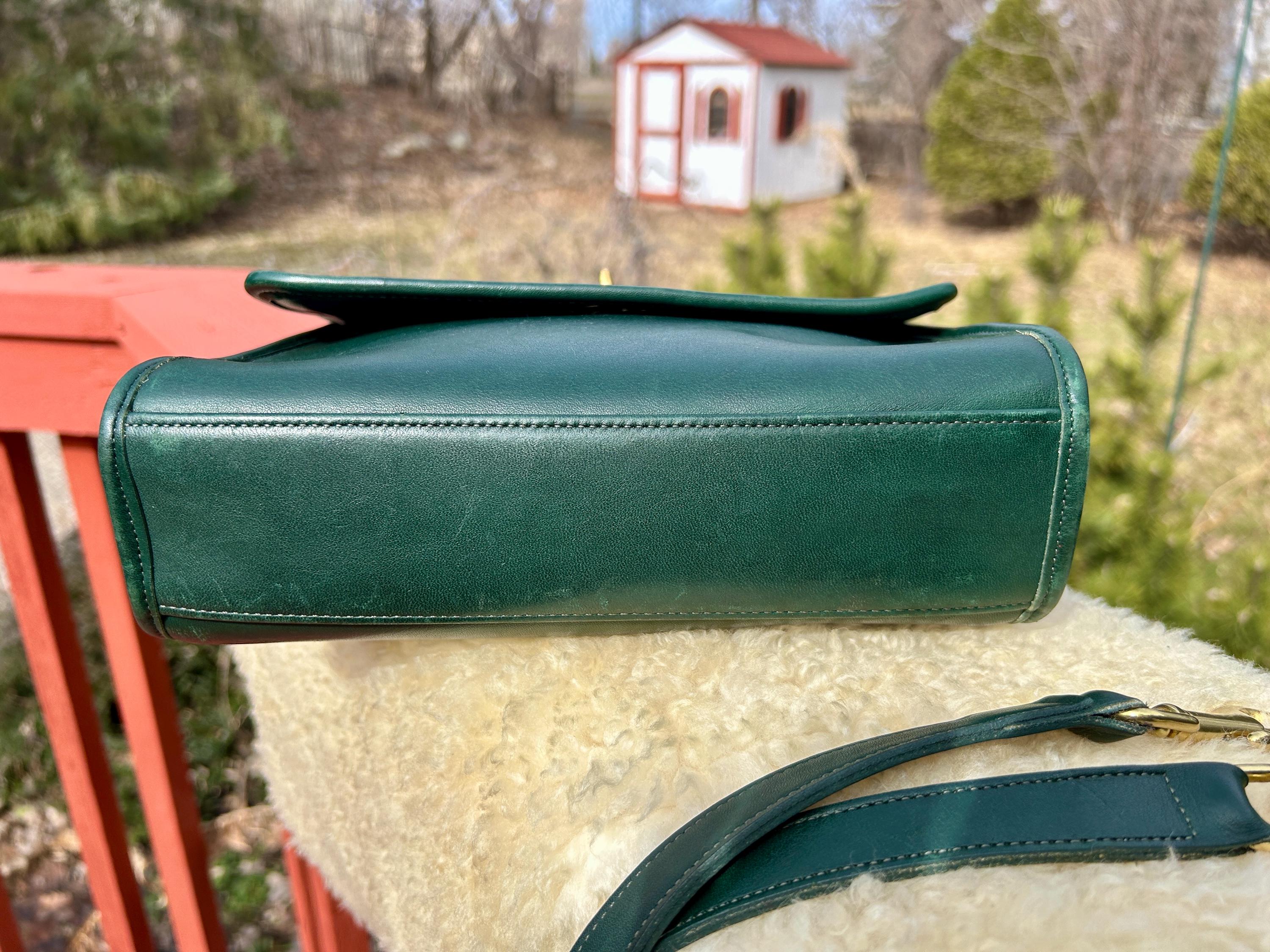 Vintage Coach Bottle Green Court Bag Style 9870 USA Made - Etsy
