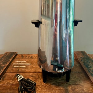West Bend MCM 18 cup electric percolating coffee pot, tested