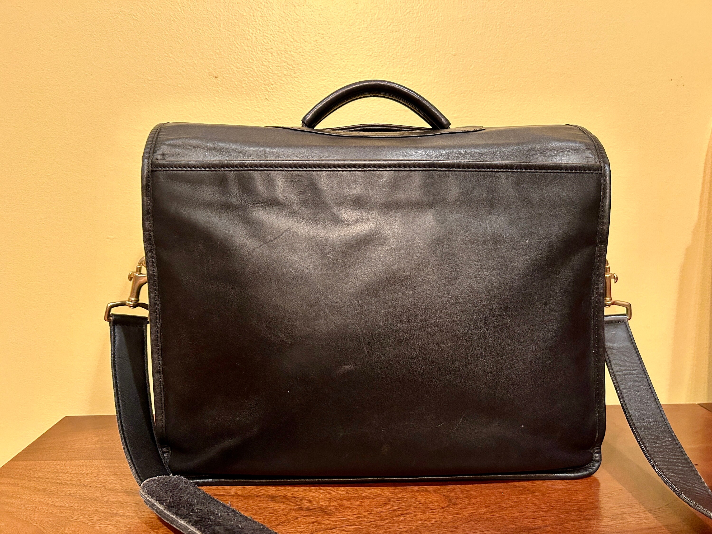 バッグ New Vintage Coach Briefbag Black Leather VINTAGE COACH BLACK LEATHER BRIEFCASE BAG | eBay