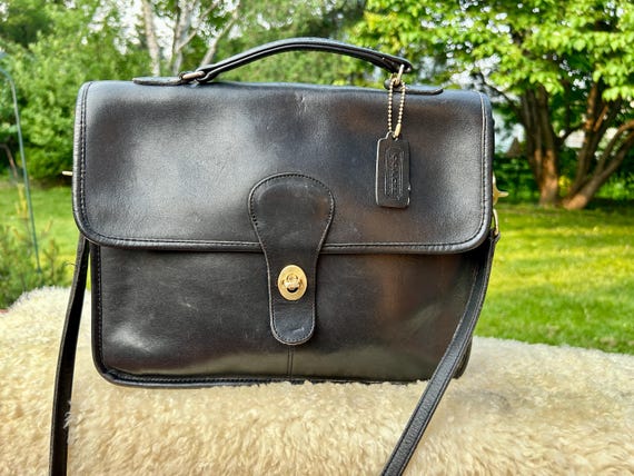 【本日限定★アメリカ製】VINTAGE COACH HAND BAG 5296 Vintage Coach NYC School Bag 9695 Black W Hang Tag - Etsy