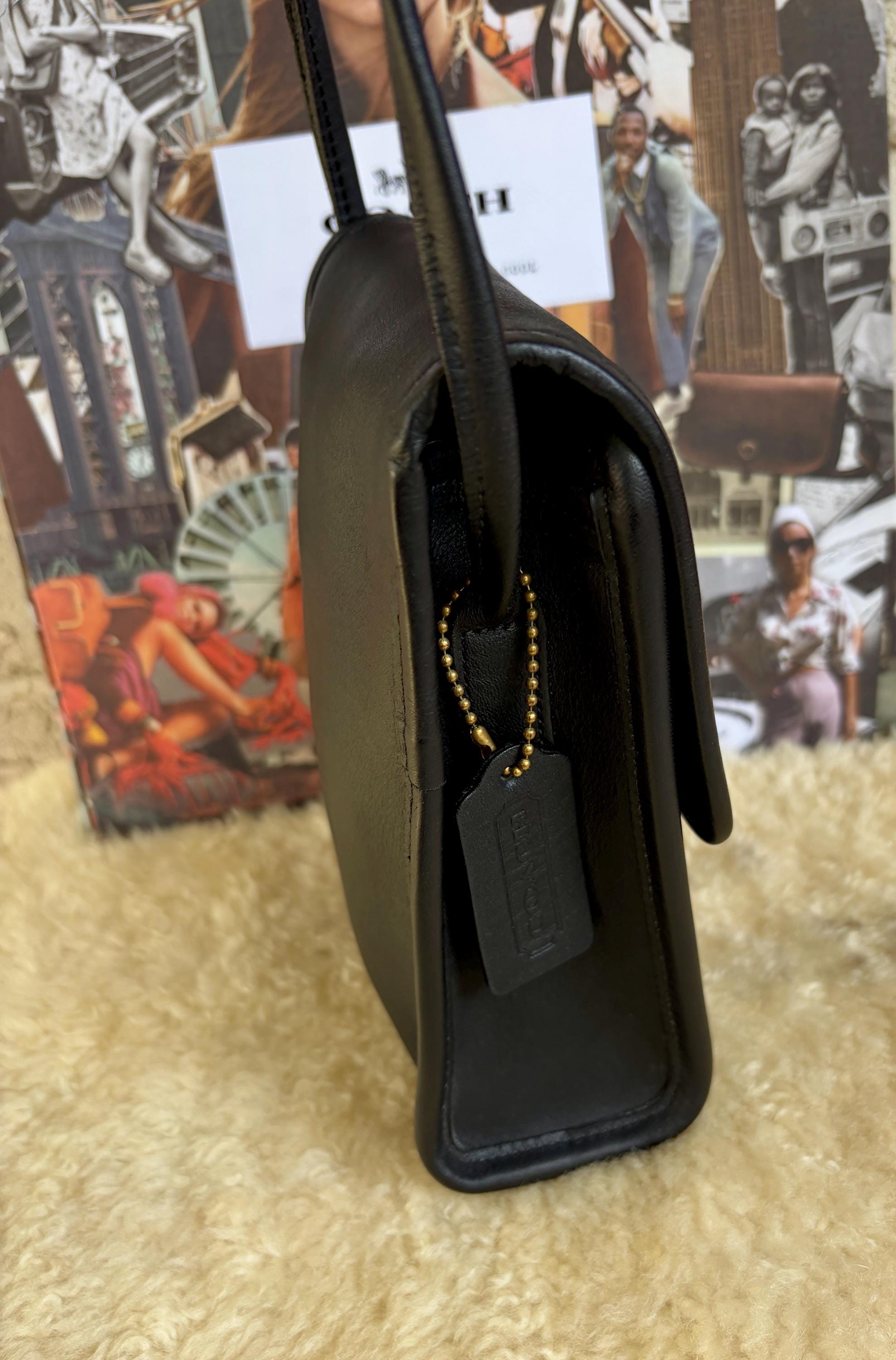 Vintage Coach Scooter Bag Style 9893 USA Made Navy W Hang Tag - Etsy