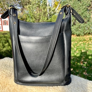 Vintage Coach Slim Duffel Sac Style 9060 Black W Hang Tag - Etsy