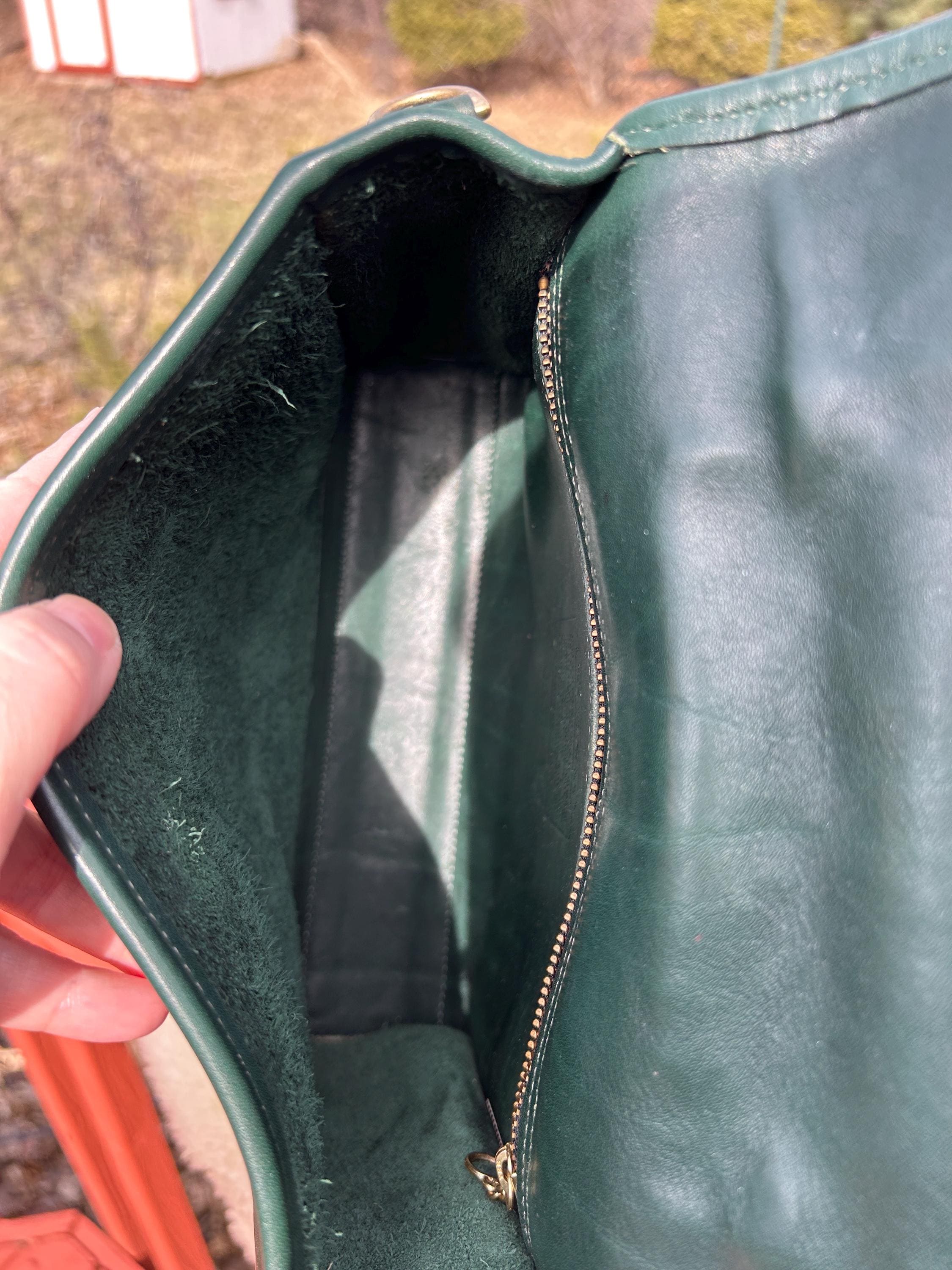Vintage Coach Bottle Green Court Bag Style 9870 USA Made - Etsy