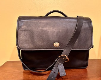 Vintage Coach compact organizer brief black style #544 computer bag laptop bag