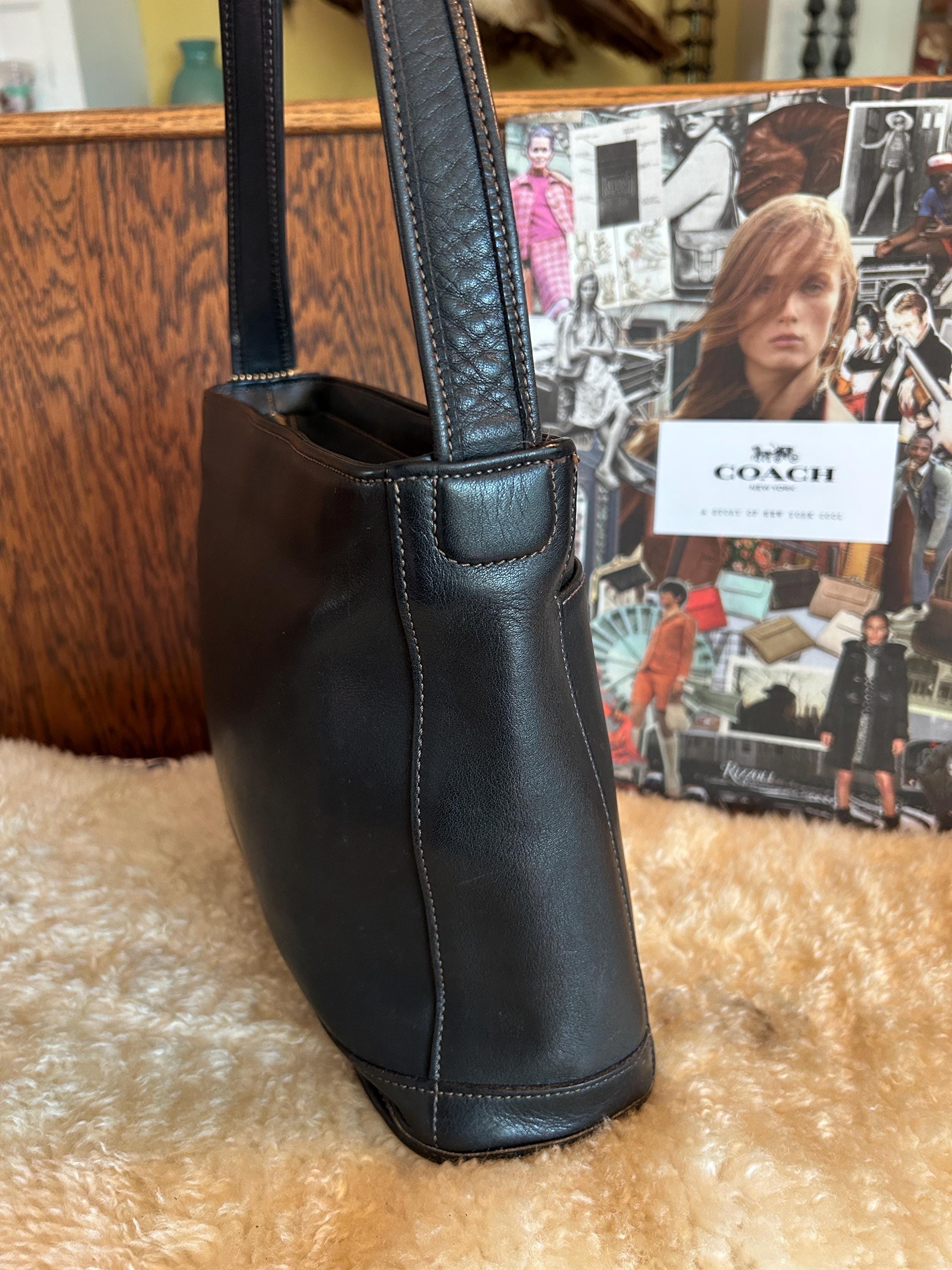 バッグ Vintage Coach Bleeker Shoulder Bag Black Vintage Coach Bleeker Shoulder Style 9310 Black W Hangtag - Etsy
