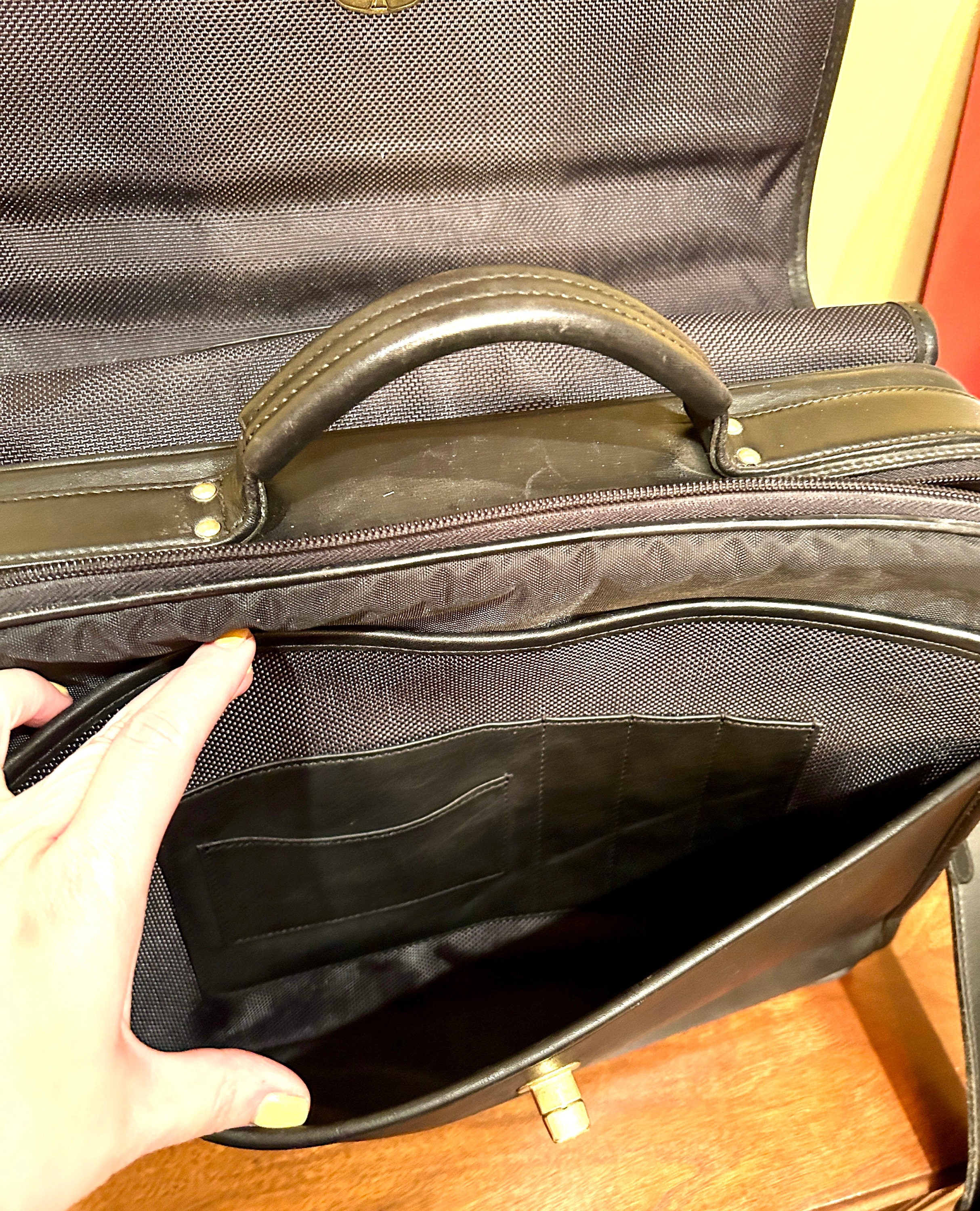 Vintage Coach Compact Organizer Brief Black Style #544