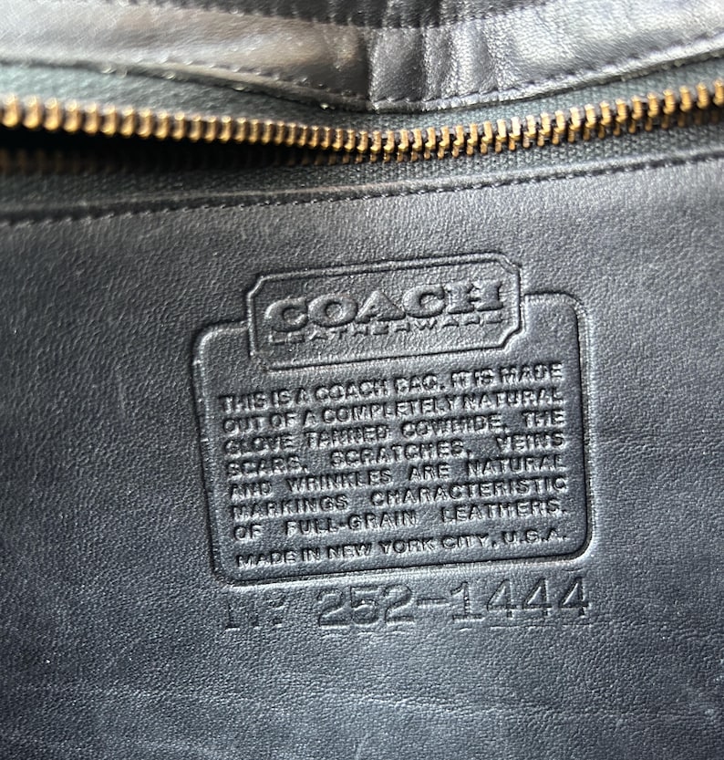 Vintage Coach NYC School Bag 9695 Black W Hang Tag - Etsy