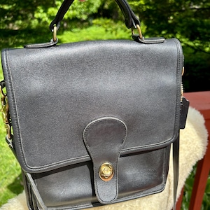 Vintage Coach Station bag black w hang tag US made