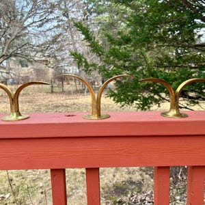 Set of 3 Vintage Brass Metal Swedish Lily Candle Holders
