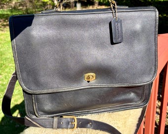 Vintage Coach Metropolitan Briefcase Black 1990s - Etsy