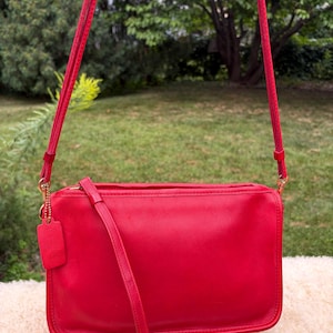 Vintage Coach Red Purse - Etsy