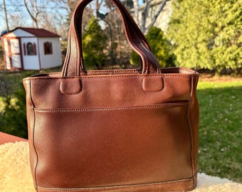 Vintage Coach Gramercy Satchel in Aubergine Glove-tanned Leather