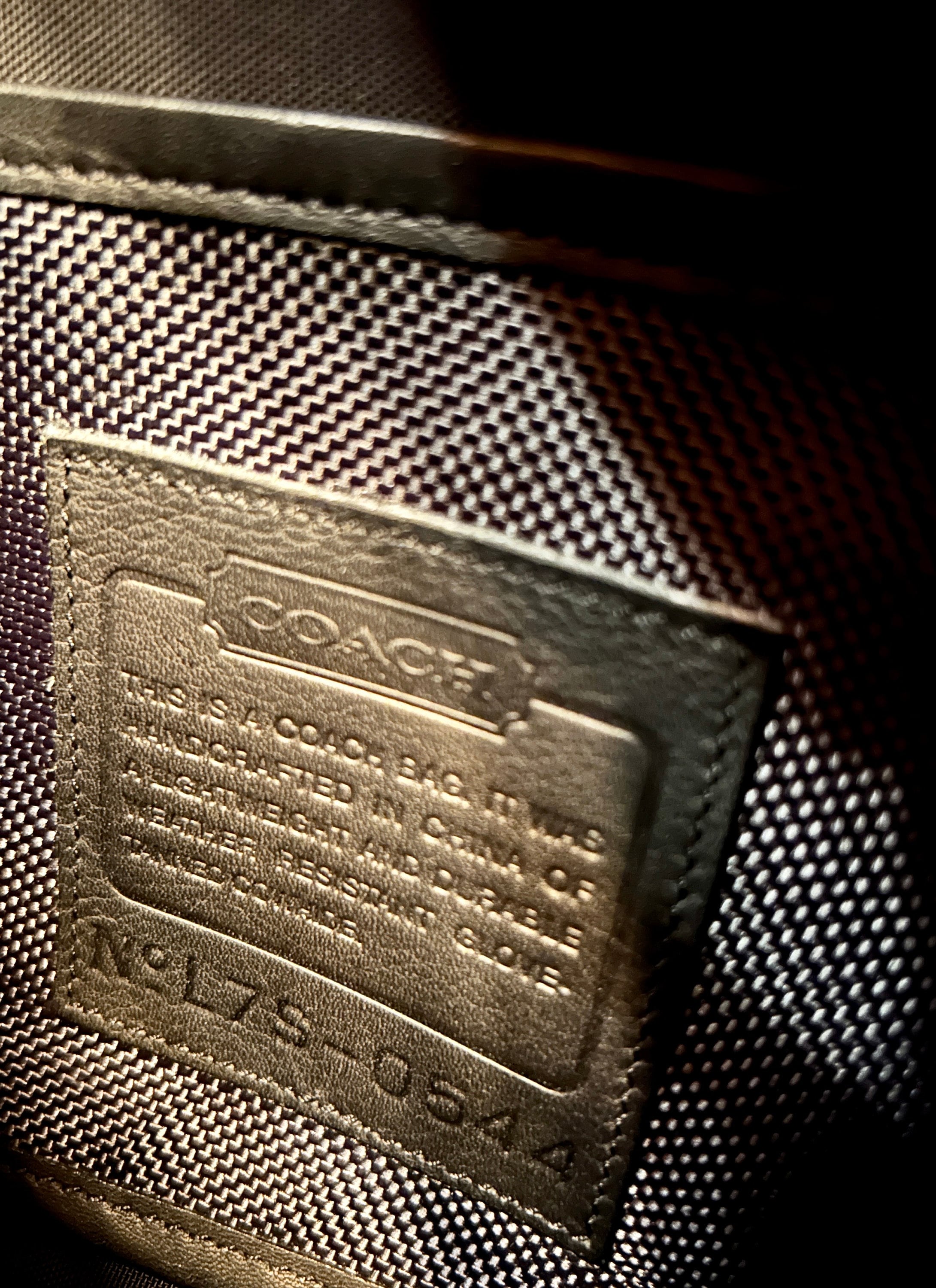 Vintage Coach Compact Organizer Brief Black Style #544 Computer