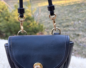 Vintage Coach Mini Belt bag black made in the USA 1994