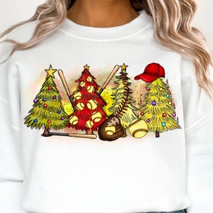 Christmas Trees Png, Softball Christmas Trees, Softball Png, Softball Tree, Merry Christmas, Christmas, Digital Download,Sublimation Design