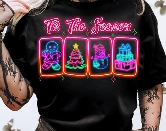 Neón Navidad Png, Navidad Png, Tis The Season Png, Luz Navideña Png, Feliz Y Brillante Png, Neón Navideño Png, Camiseta Navideña Png