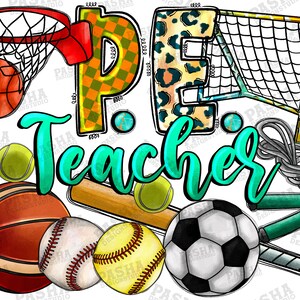 PE Physical Education Teacher png, sublimation design, Football, Western Teacher png, Teacher&#39;s Day png, Teacher life png,sublimate download