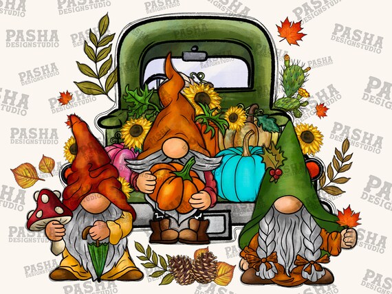 Fall Gnome Png, Sublimation Design, Gnome Thanksgiving Png, Fall Leaves Png, Gnome, Pumpkin Png,Fall Png, Digital Download