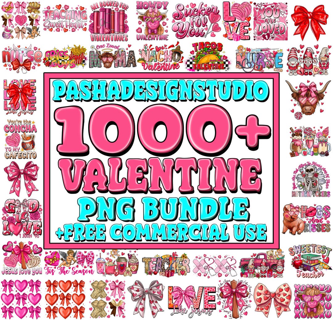 1000+ Valentines Bundle Png, Valentine Mega Bundle Png, Valentine ...