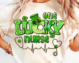 One Lucky Nurse St Patrick's Day Png, St. Patrick’s Day Nurse Coquette Png, St Patricks Coquette Png, St Patrick's Day png, Nurse Bow Png