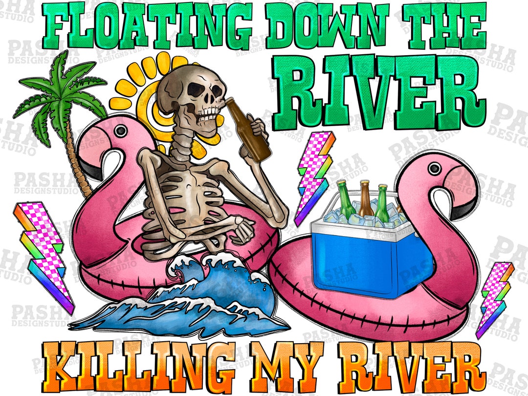 Floating Down the River Killing My River Png, River Png, Beach Png
