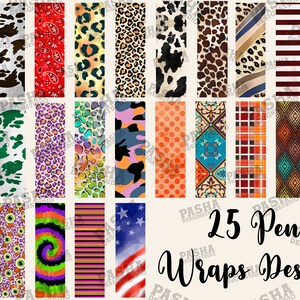 25 PNG Pen Wrap Bundle, Pen Wrap Sublimation Designs, Pencil Sublimation Design, Epoxy Pen Wraps, Pen Waterslide Designs, Pen Wrap Png