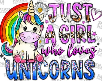 Gewoon een meisje dat dol is op eenhoorns png-sublimatieontwerp downloaden, gewoon een meisje png, eenhoorns png, ontwerpen sublimeren downloaden