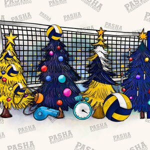 Christmas Trees Png, Volleyball Christmas Trees,Volleyball Png,Volleyball Tree,Merry Christmas,Christmas,Digital Download,Sublimation Design