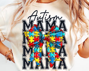 Autism Mama Png, Coquette Bow PNG, Autism Bow png, Autism Mom Png, Autism Awareness Png, Puzzle Autism Ribbon Png, Autism Teacher Shirt Png