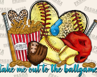 Take Me Out To The Ballgame png, Baseball clipart, Baseball Sublimation, Digital Download, Love Baseball,Baseball Mom png, Baseball png