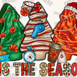Tis The Season Png, Christmas Sublimation Designs, Christmas Tree Png, Basketball Season,Christmas Basketball,Basketball Png,Sublimation Png