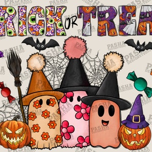 Fantasma de Travessuras ou Gostosuras PNG, Feliz Dia das Bruxas PNG, Halloween PNG, Leopardo, Fantasma, Época Assustadora, Download Digital, Design de Sublimação, Assustador