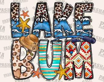 Lake Bum PNG File, I Love Summer PNG File, Summer Design, Lake PNG, Beach Png, Sunset Png, Summer, Sublimation Designs, Digital Download