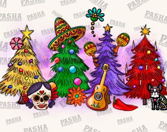 Día de los muertos png,christmas Tree png,Día de los Muertos christmas png,skull png, gingerbread png,day of dead png,halloween Tree