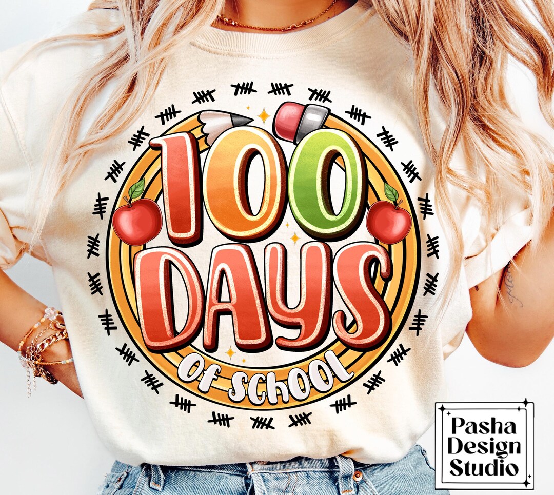 100 Days of School PNG, Teacher Shirt Png, 100th Day of School Png ...