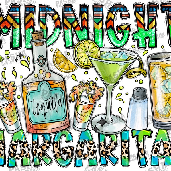 Midnight Margaritas png sublimation design download, Mexican Day png, cinco de mayo png, margarita png,fiesta png,sublimate designs download