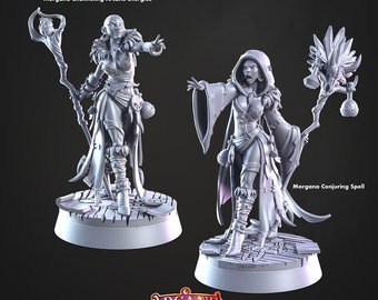 Morgana Shadow Alchemist | 3D Printed Miniature | High-Quality Resin Figure for Tabletop Games | Perfect for D&D and RPGs | Cast N Play